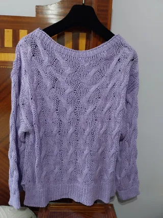 Jersey mujer malva t.42 , made in Italy