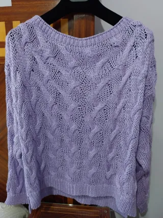 Jersey mujer malva t.42 , made in Italy