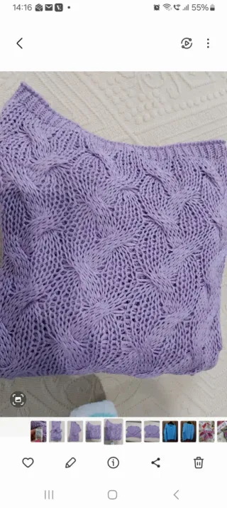 Jersey mujer malva t.42 , made in Italy