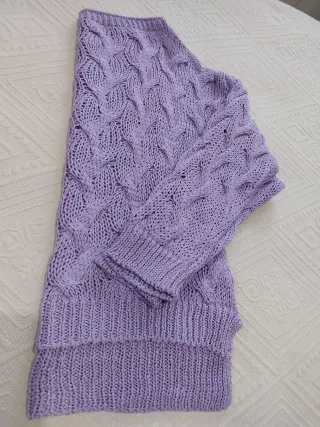 Jersey mujer malva t.42 , made in Italy