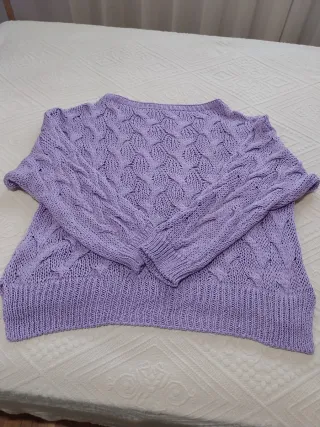 Jersey mujer malva t.42 , made in Italy