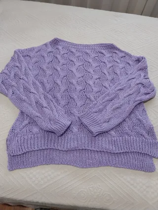 Jersey mujer malva t.42 , made in Italy