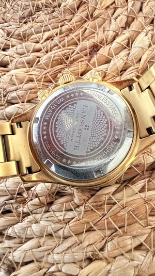 Reloj Lacoste Dorado y Negro Cronógrafo