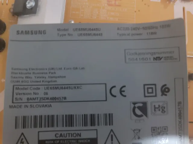 Placa Base TV Samsung UE65MU6445U