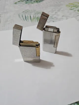2 Accendini Vintage Argento e Oro