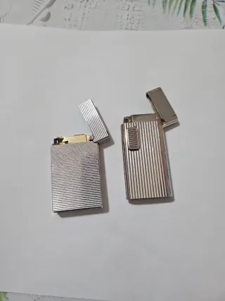 2 Accendini Vintage Argento e Oro