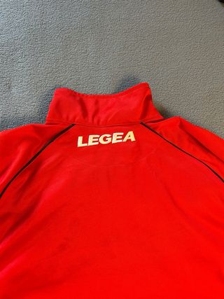 Felpa sportiva Legea vintage rossa e nera