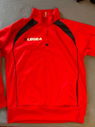 Felpa sportiva Legea vintage rossa e nera