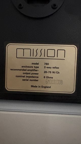 Altavoces Bafles Negros MISSION-760