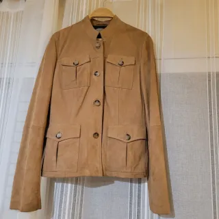 Chaqueta de ante marrón