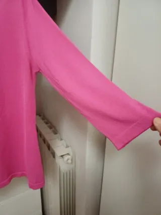 Top manica 3/4 fucsia