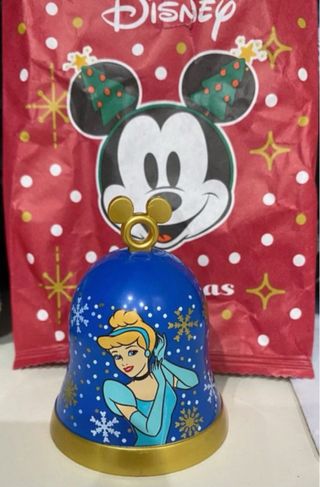 Campanella Disney Natale Azzurra e Oro cenerentola