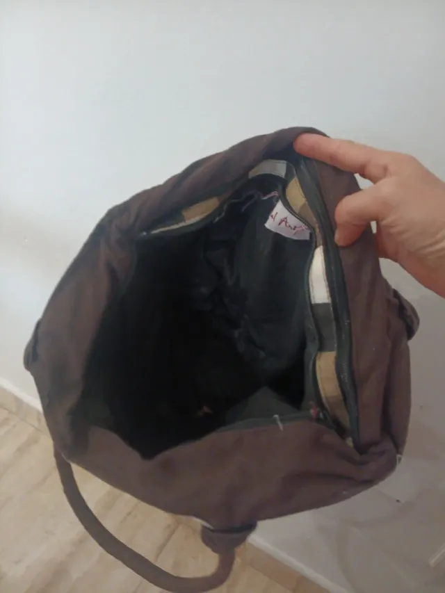 Bolso grande de rayas multicolor