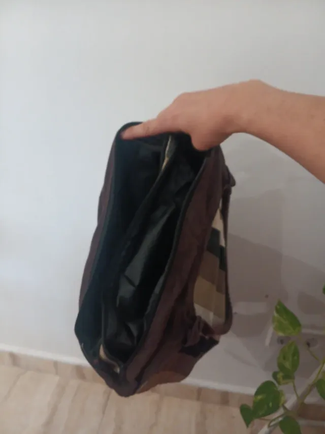 Bolso grande de rayas multicolor