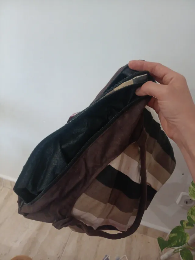 Bolso grande de rayas multicolor