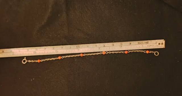 Bracciale argento e corallo