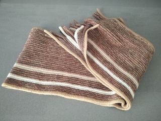 Bufanda de punto hombre tonos marrones