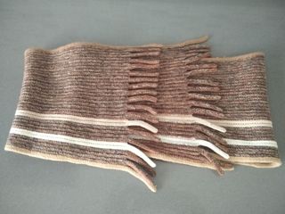 Bufanda de punto hombre tonos marrones