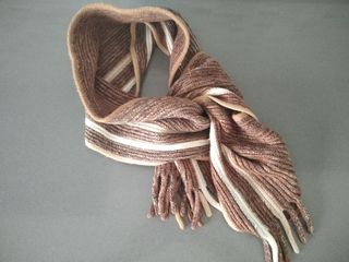 Bufanda de punto hombre tonos marrones