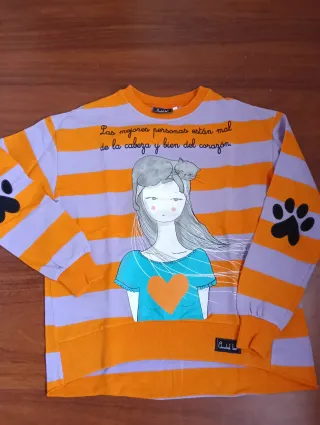Sudadera Anabel Lee Naranja y Lila