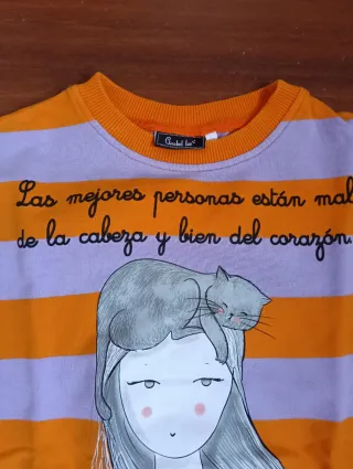 Sudadera Anabel Lee Naranja y Lila