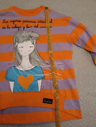 Sudadera Anabel Lee Naranja y Lila