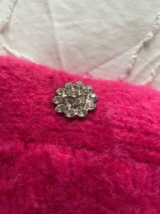 Jersey fucsia punto grueso botones joya