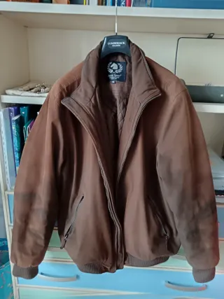 Giaccone di renna in camoscio marrone XXL