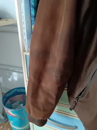 Giaccone di renna in camoscio marrone XXL