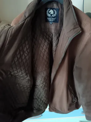 Giaccone di renna in camoscio marrone XXL