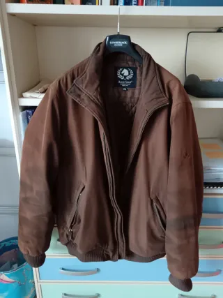 Giaccone di renna in camoscio marrone XXL