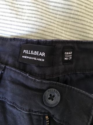 Pantalón Pull&Bear Hombre azul marino