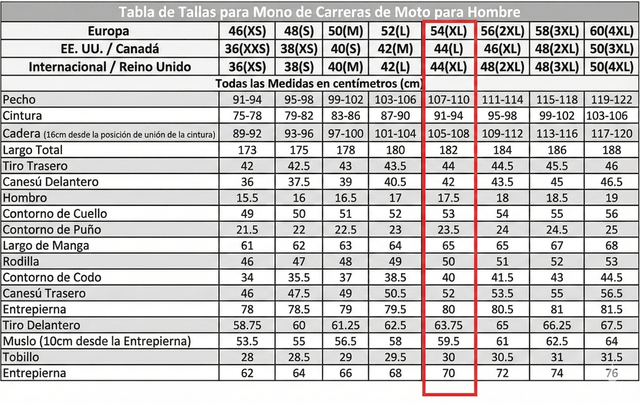 Traje de moto cuero EU 54/XL - Nuevo