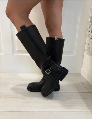 Stivali neri donna zip fibbia tg 38 nuovo