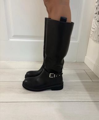 Stivali neri donna zip fibbia tg 38 nuovo
