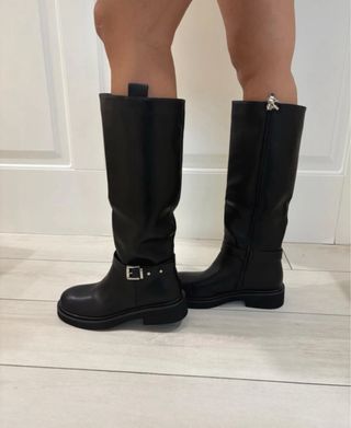 Stivali neri donna zip fibbia tg 38 nuovo