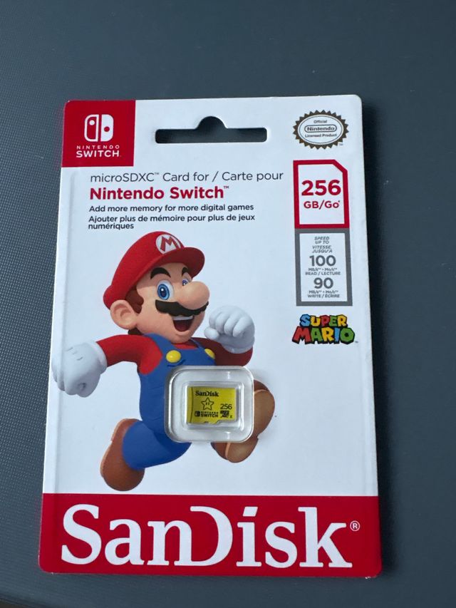 Carta microSDXC Nintendo Switch 256GB