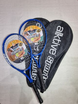 2 Raquetas de Tenis Aktive Sports con Fundas