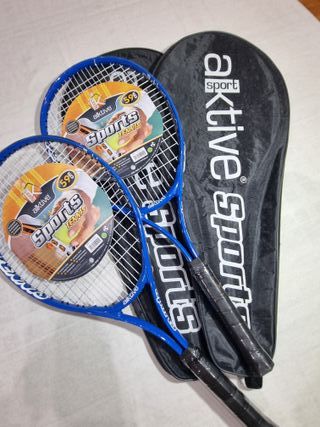 2 Raquetas de Tenis Aktive Sports con Fundas
