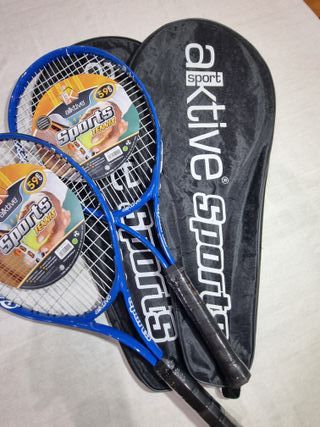 2 Raquetas de Tenis Aktive Sports con Fundas