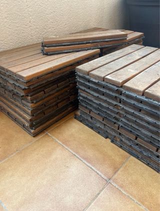 Suelo de madera modular exterior