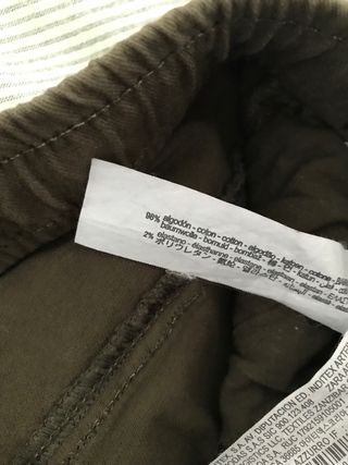 Pantalón cargo ZARA hombre verde oliva