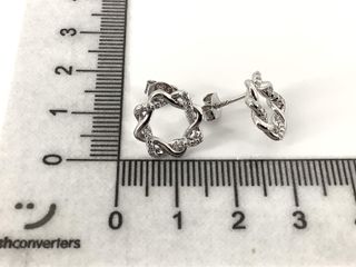 pendientes plata 925mm con piedra con circonita