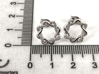 pendientes plata 925mm con piedra con circonita