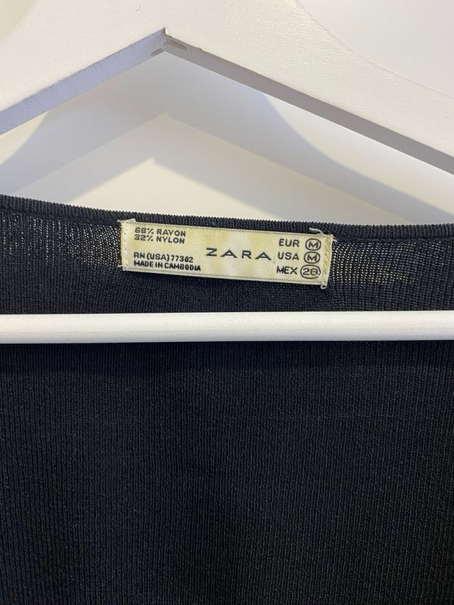 Jersey Zara Negro Manga Larga