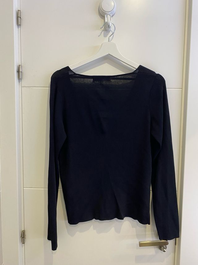 Jersey Zara Negro Manga Larga