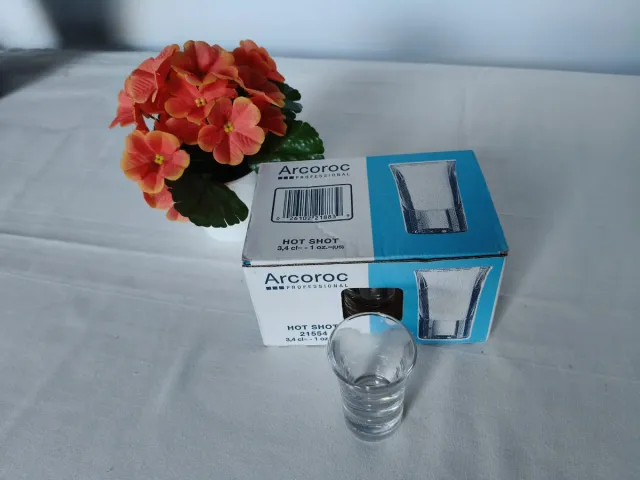 Lotto 6 Bicchierini Arcoroc Hot Shot 3,4 cl