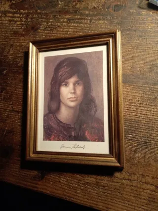 Quadro ritratto donna vintage stampa