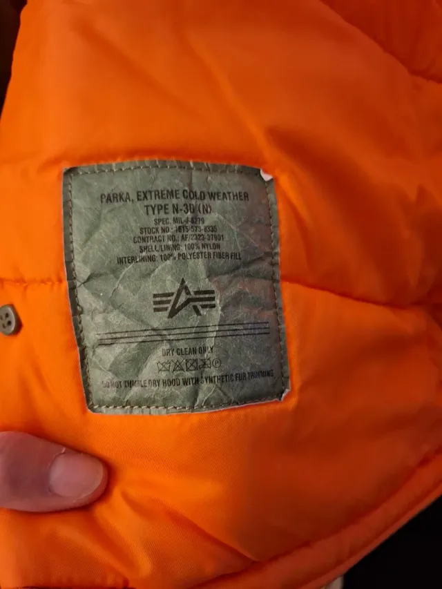 Parka Alpha Industries Verde Militar