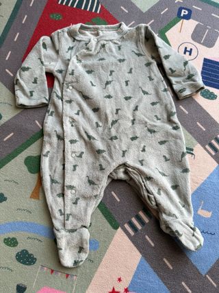 Tutina neonato verde dinosauri